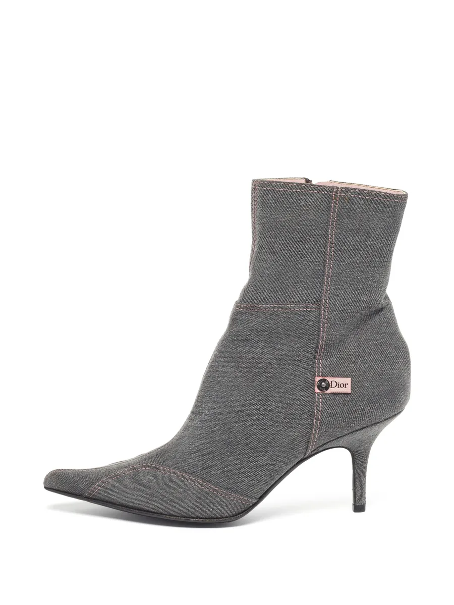 pointed-toe heeled ankle boots 1