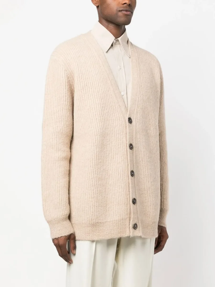 V-neck alpaca-blend cardigan 5