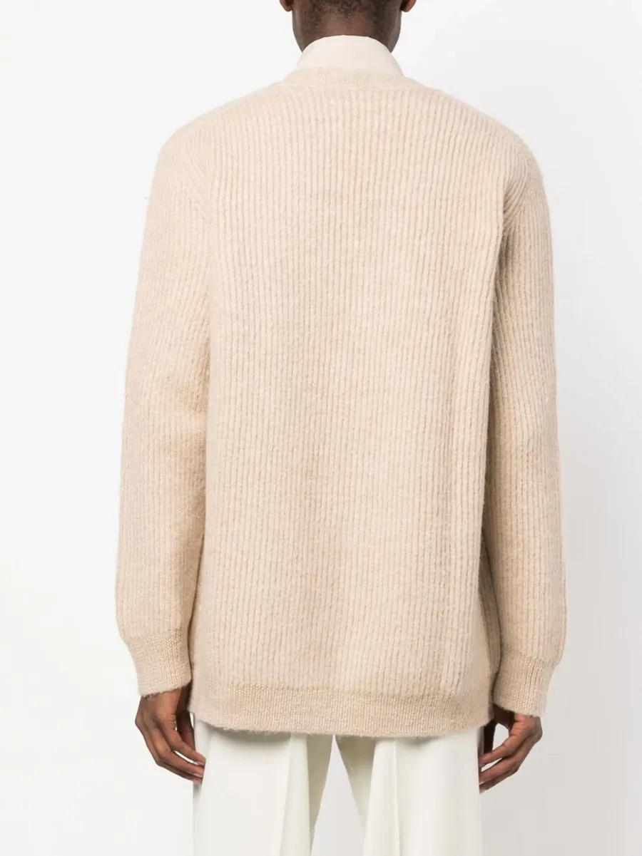 V-neck alpaca-blend cardigan 7