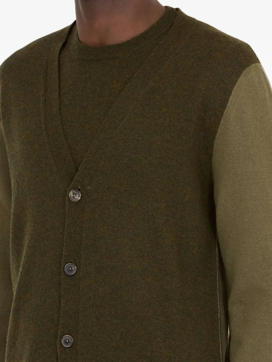 elbow-patch wool cardigan 10