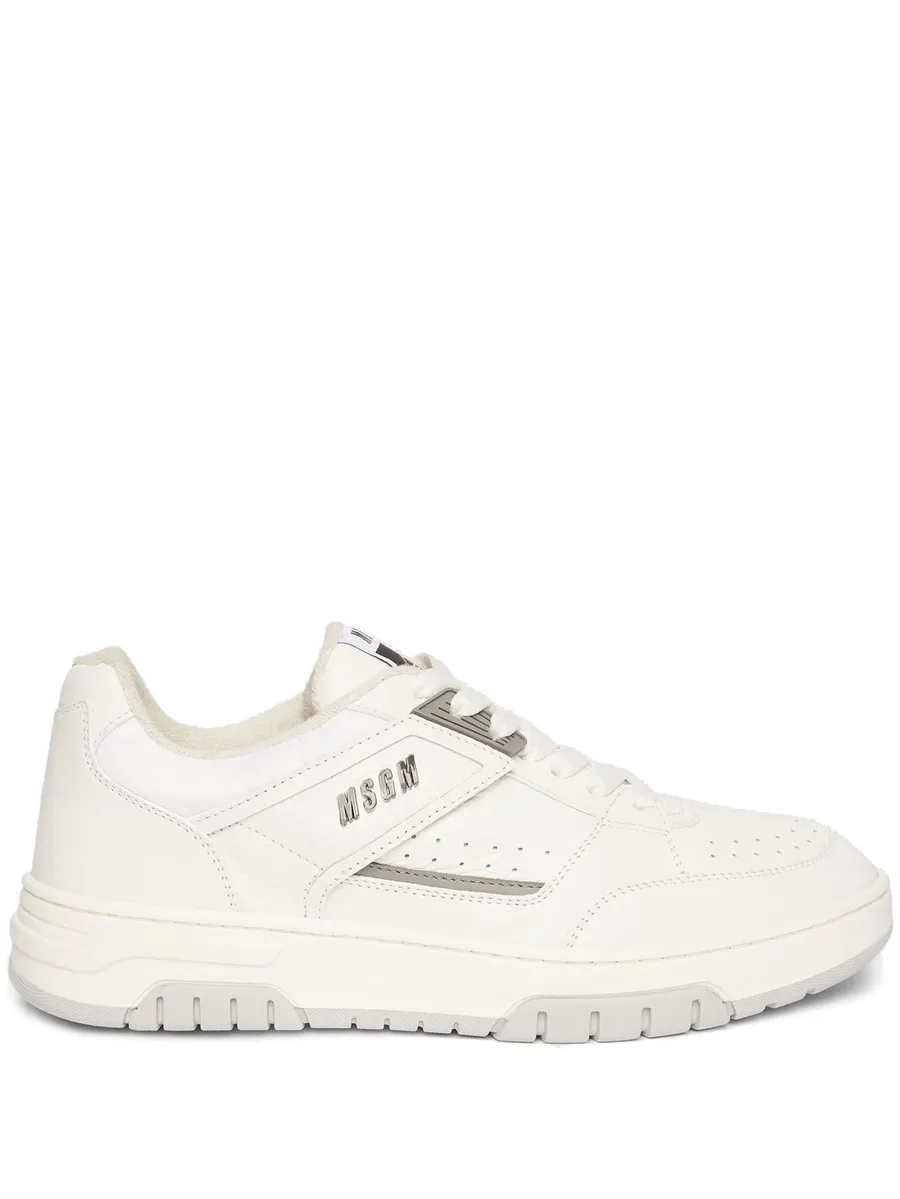 ogo-print leather sneakers 1