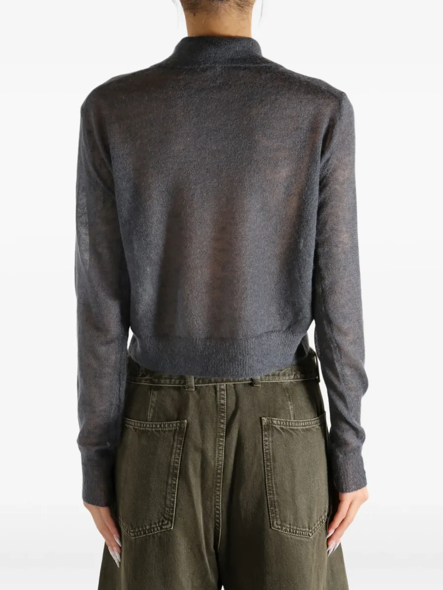 buttoned collared cardigan 7