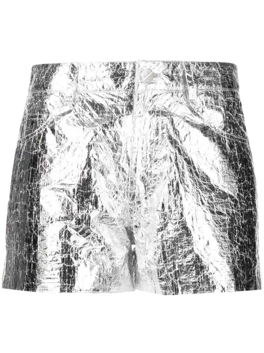 metallic mini shorts 1
