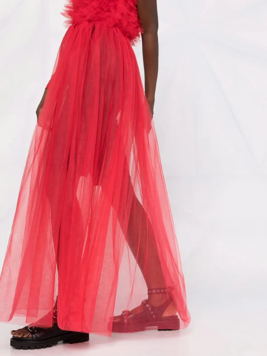 x Lia Aram tulle ruffle detail bodysuit 5