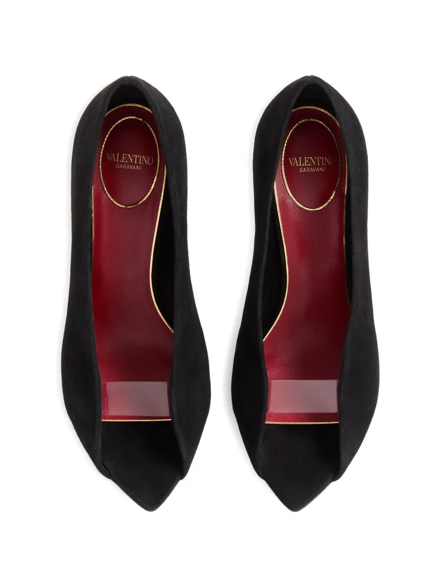 open toe Révélé suede pumps 105mm 7
