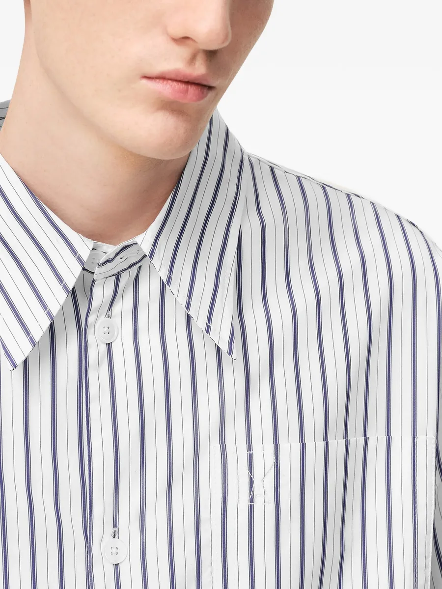 полосатая рубашка с нагрудным карманом и монограммой Ami De Coeur 9