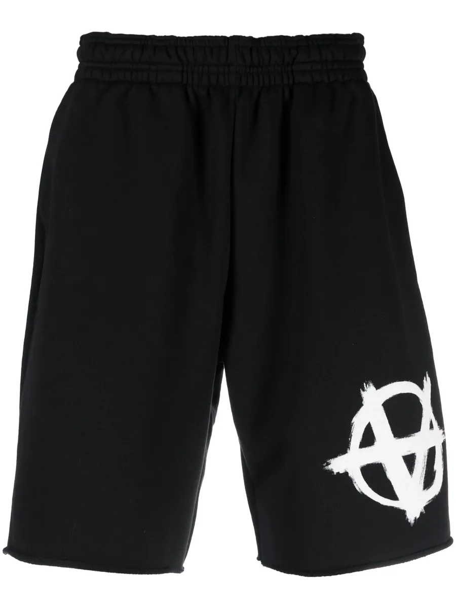 logo-print knee-length shorts 1