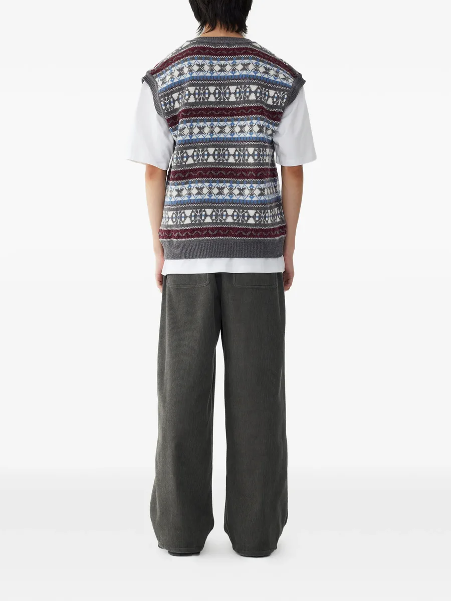 corduroy -effect trousers 6
