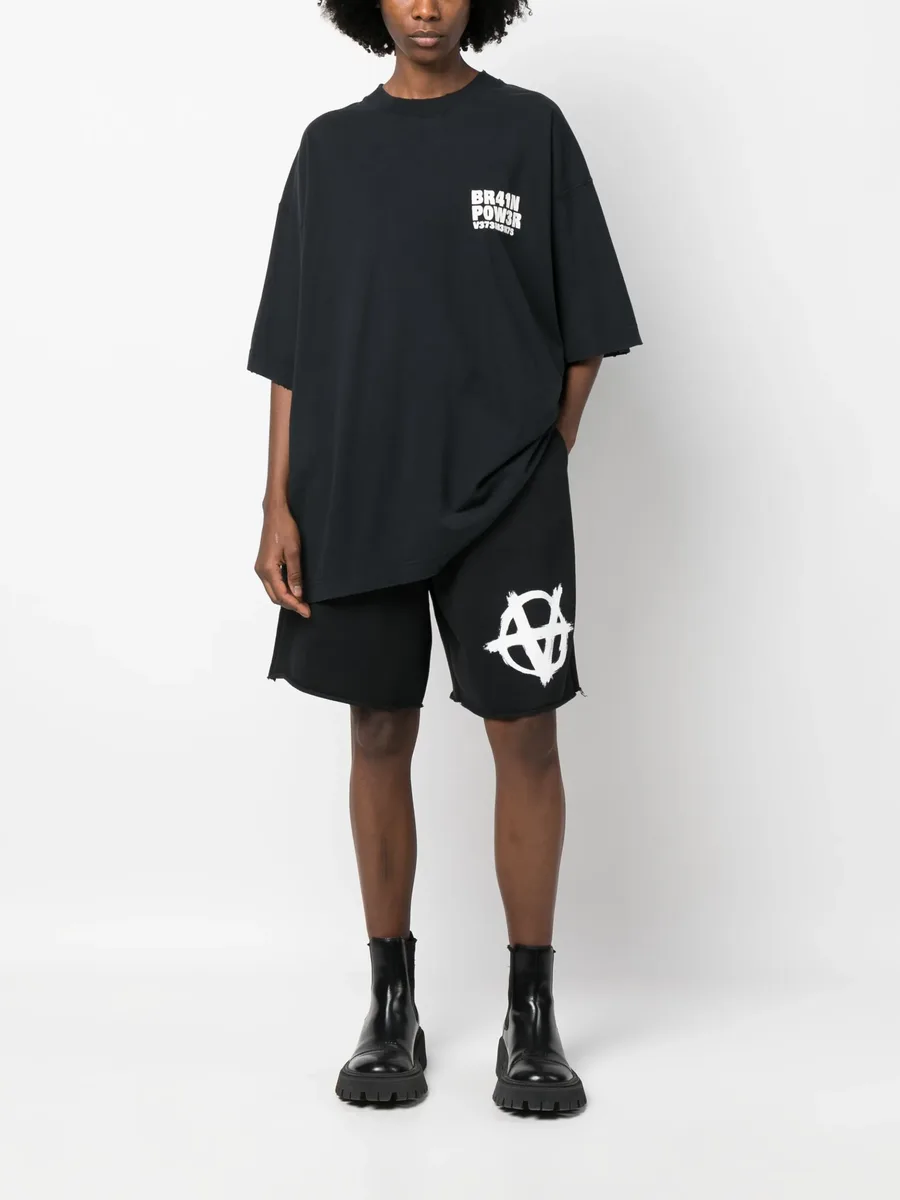 logo-print knee-length shorts 5