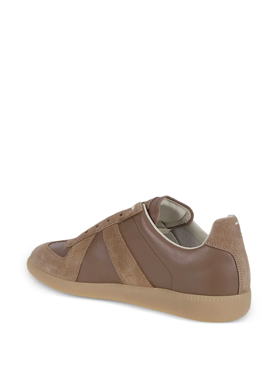 Replica panelled leather sneakers 5