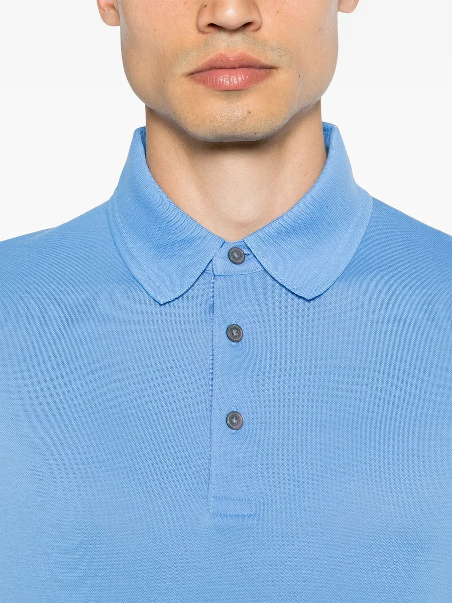 logo-embroidered piqué polo shirt 9
