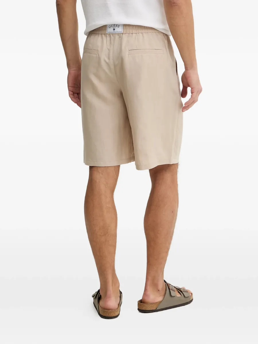 drawstring-waist logo-patch shorts 5