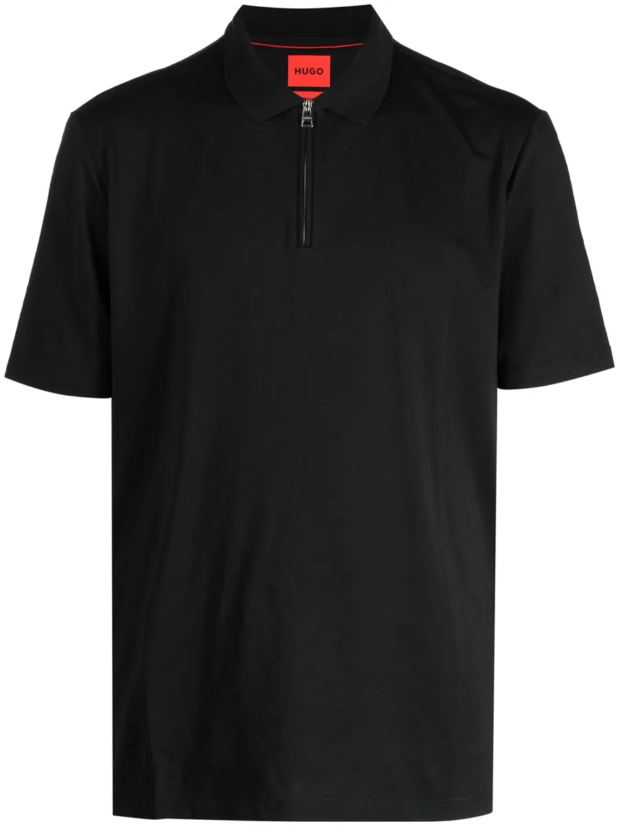 half-zip cotton blend polo shirt 1