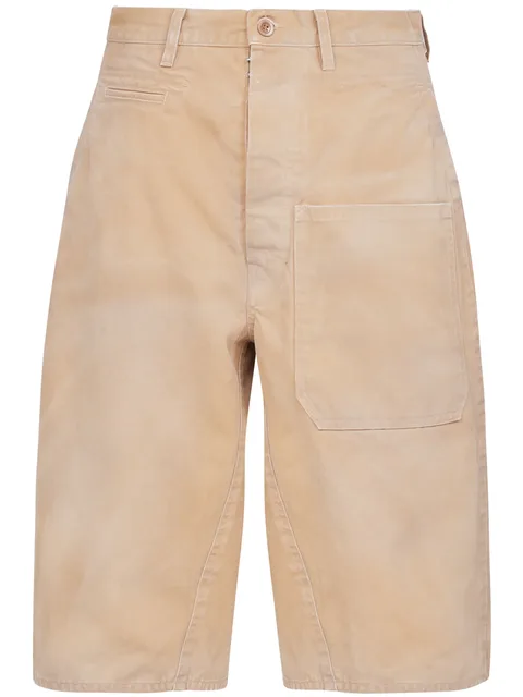 high-waisted cotton shorts