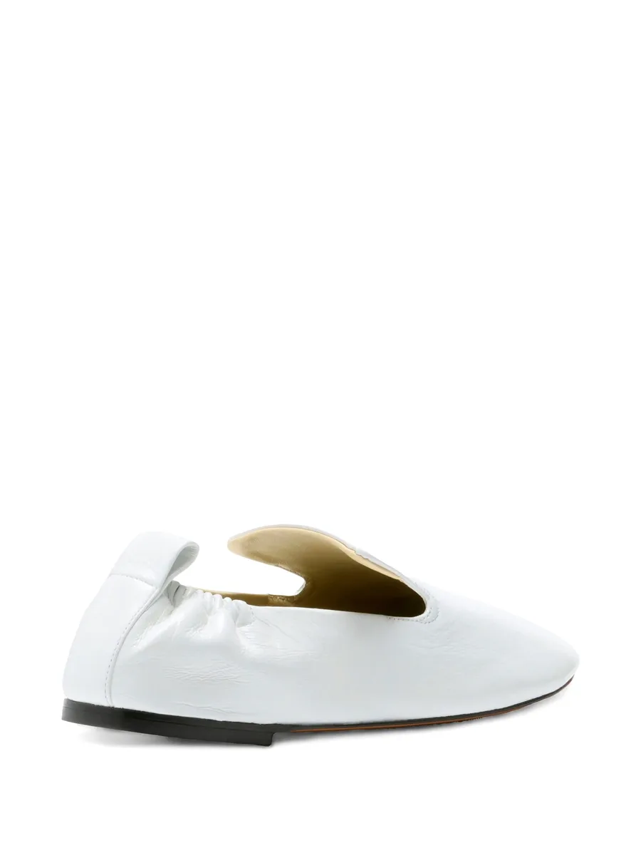 ruched leather loafers 5