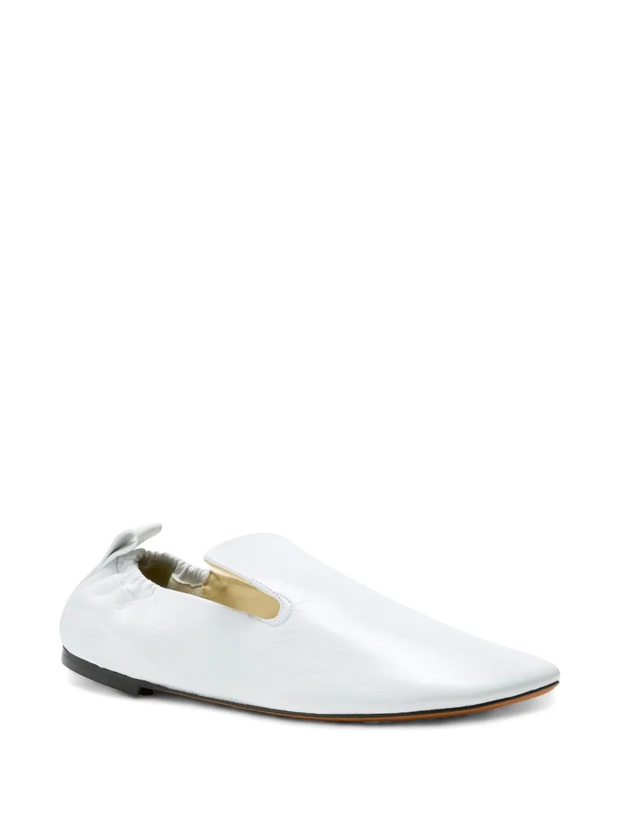 ruched leather loafers 4