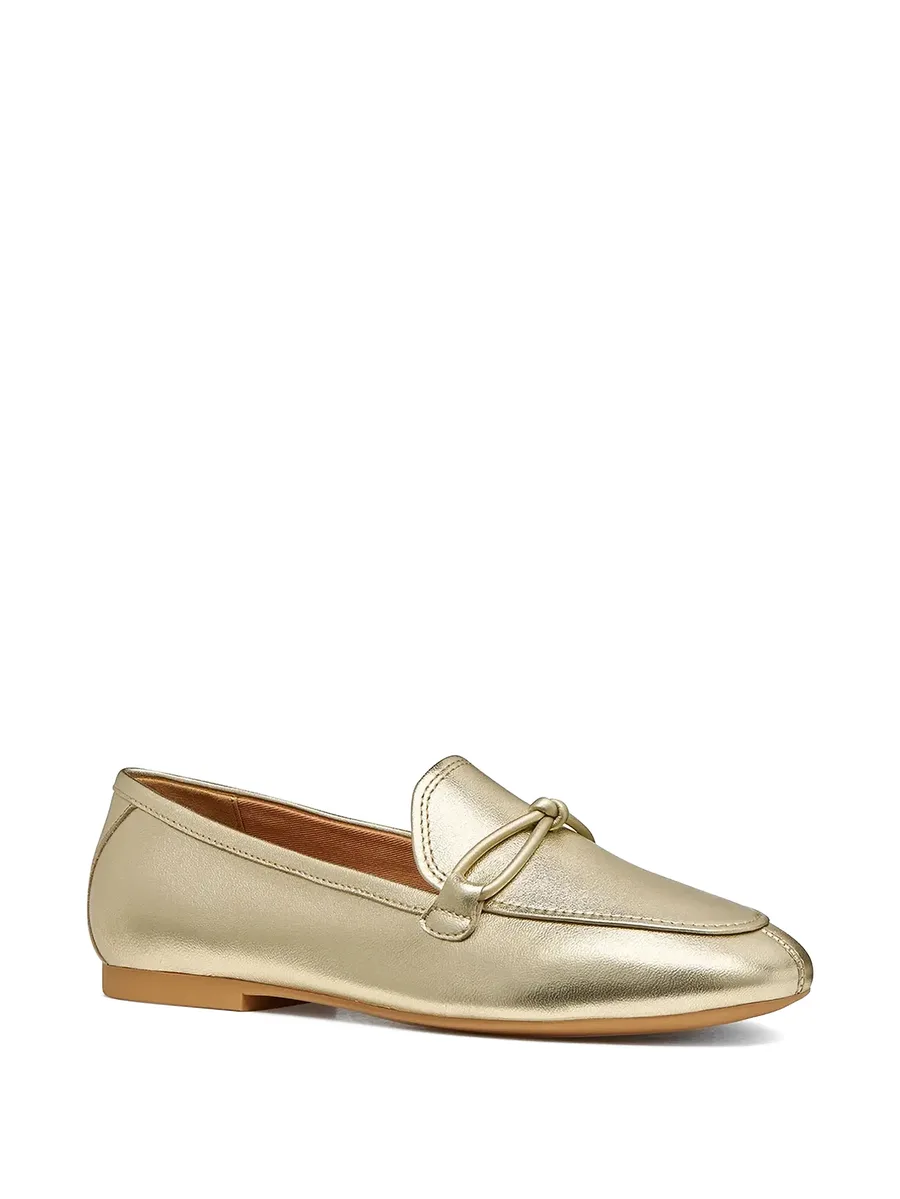 New Palmaria metallic-finish knot-detail loafers 3