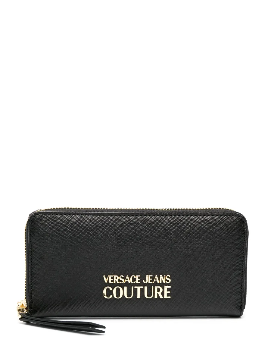 logo-plaque faux-leather wallet 1