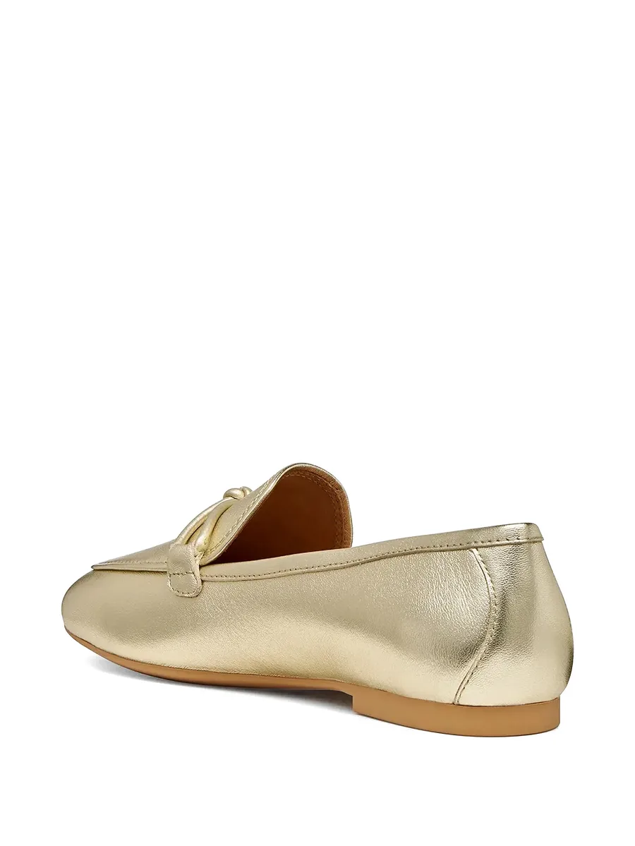 New Palmaria metallic-finish knot-detail loafers 10