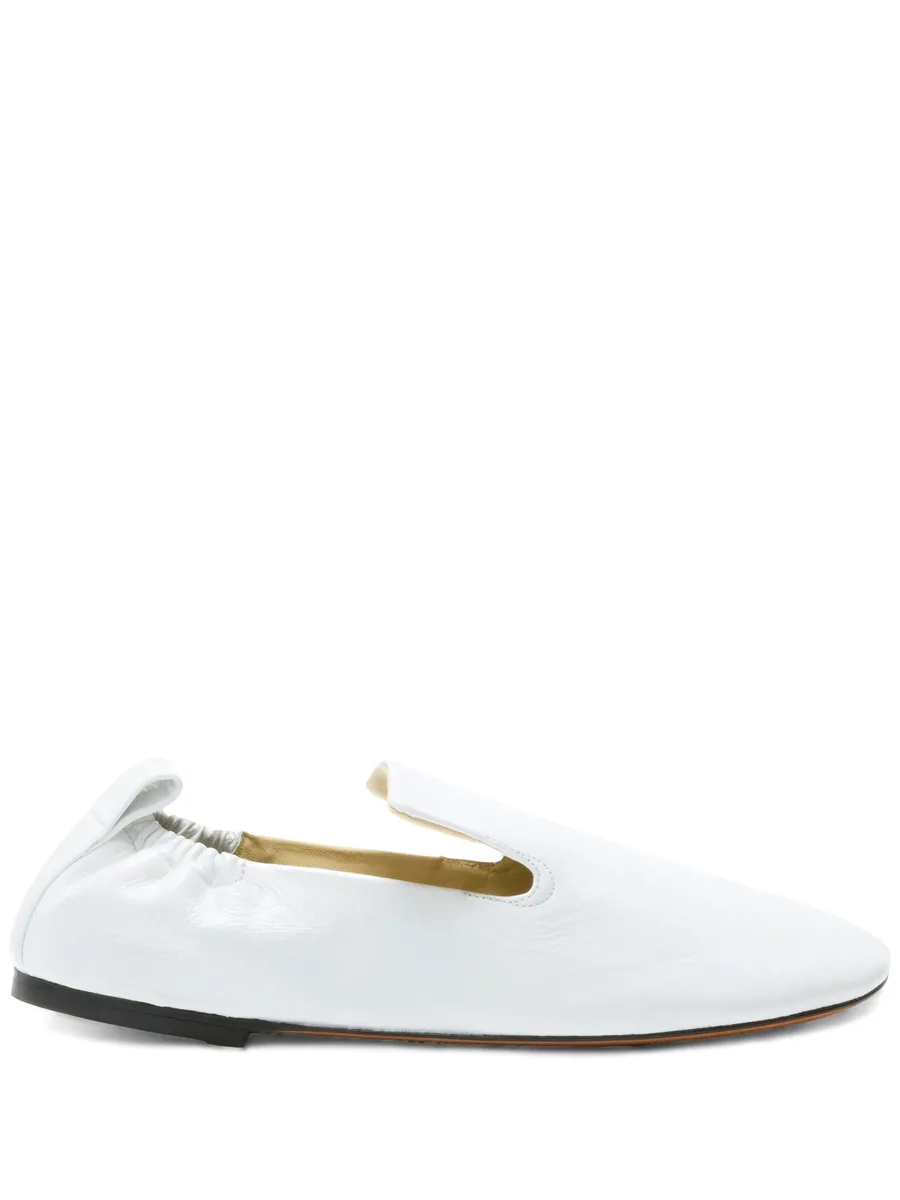 ruched leather loafers 1