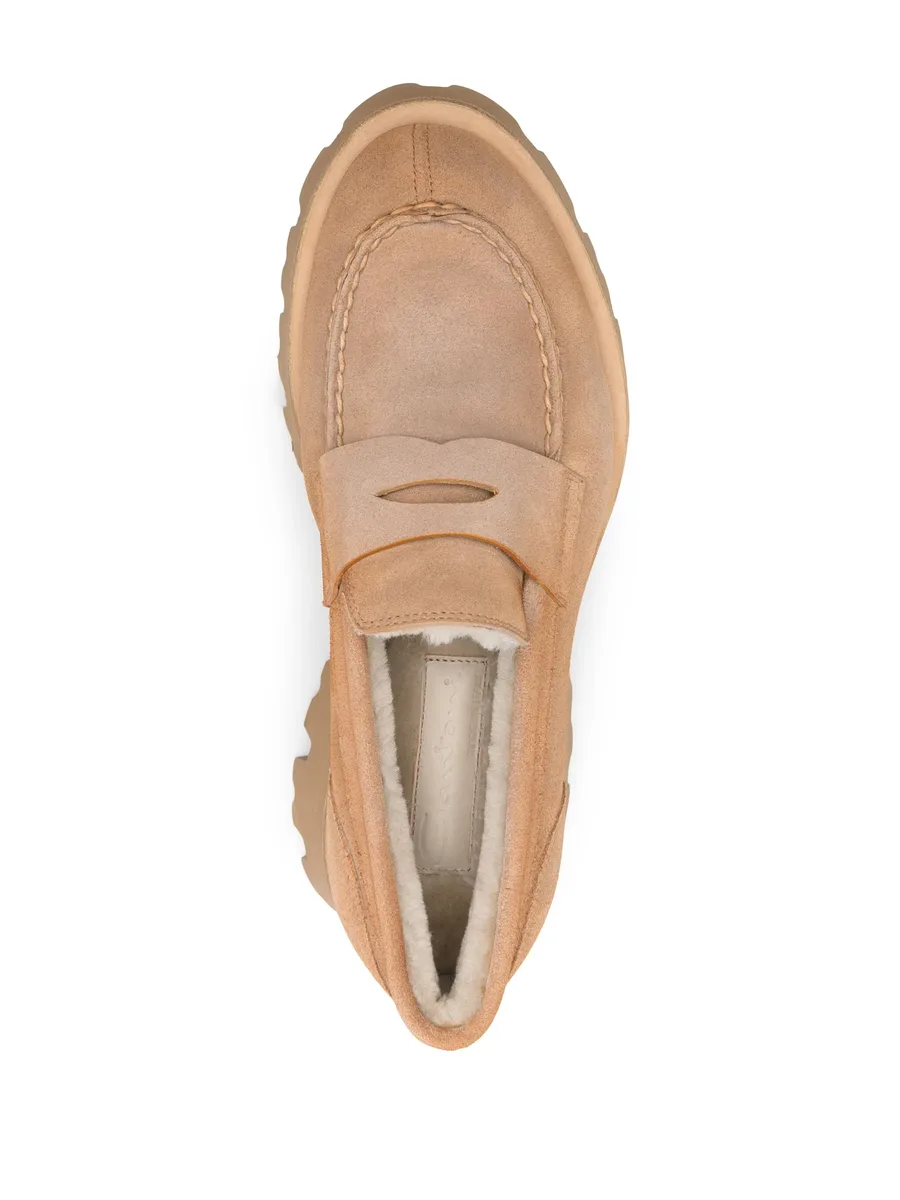 penny slot suede loafers 7