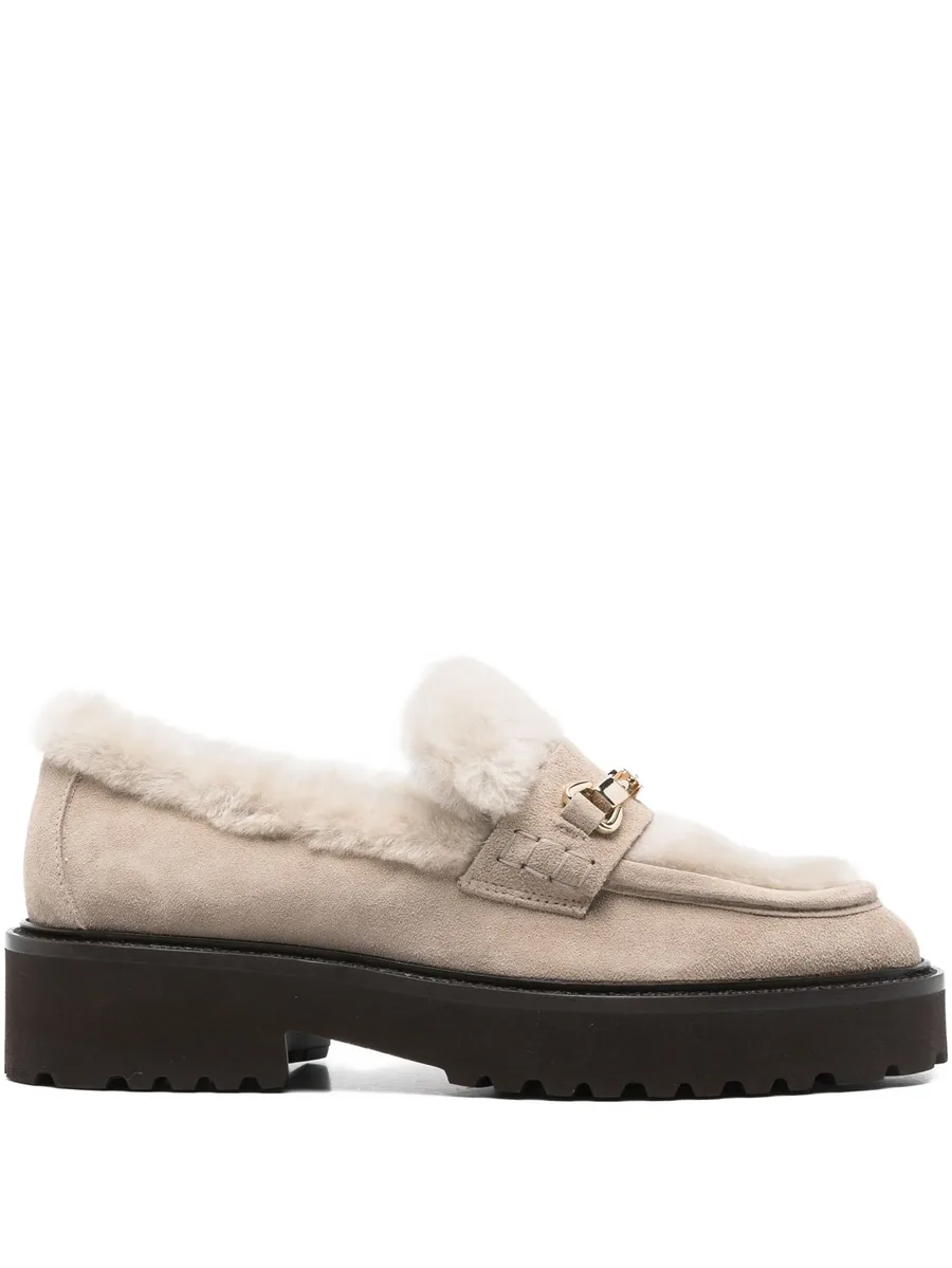 40mm shearling platform loafers 1