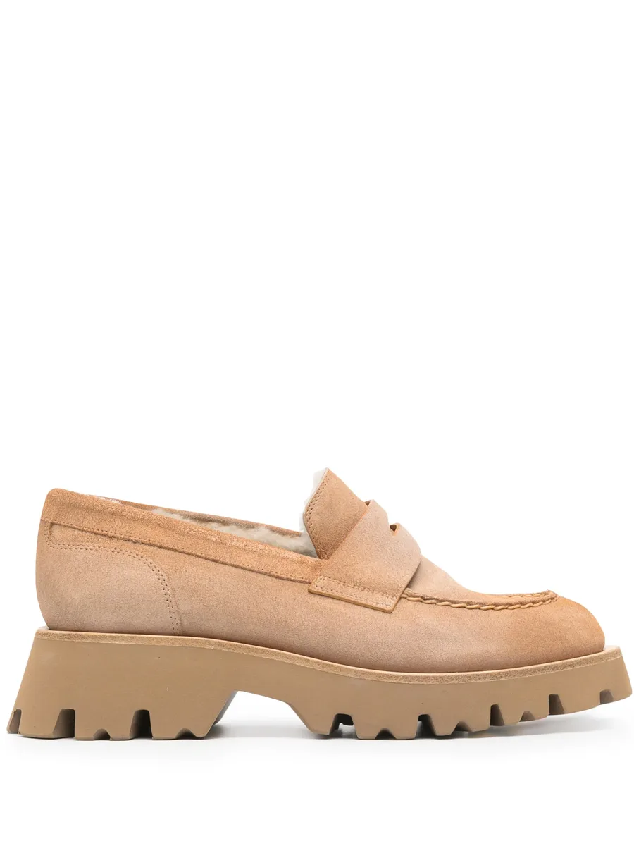 penny slot suede loafers 1