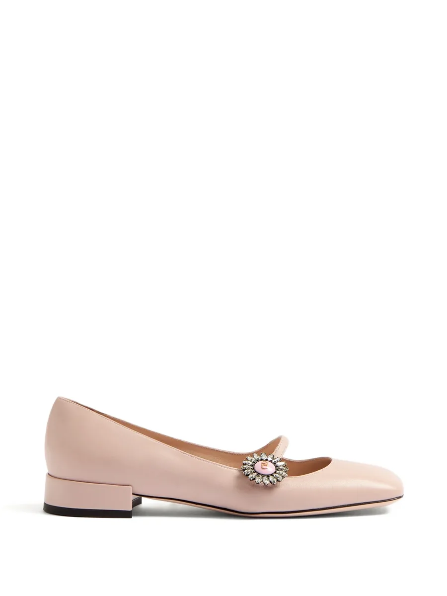 Mary-Jane ballet leather ballerina shoes 1