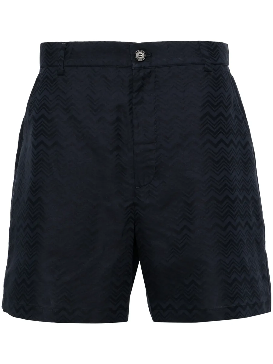 chevron-jacquard chino shorts 2
