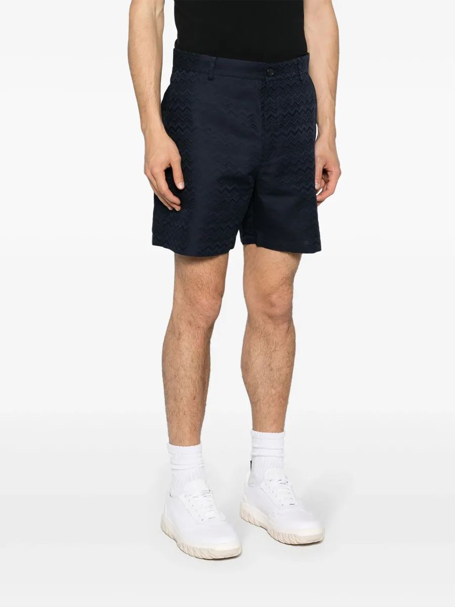 chevron-jacquard chino shorts 6