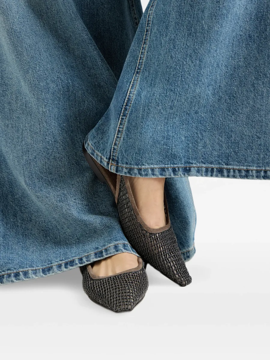 net-embroidery slingback flats 12