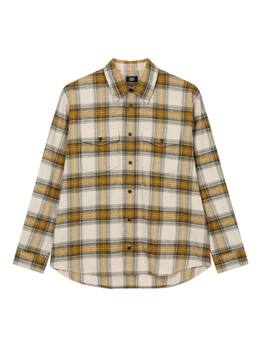 checked-pattern chest-pocket shirt 2