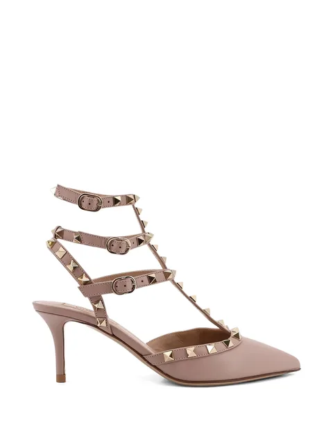 Rockstud strappy heeled pumps