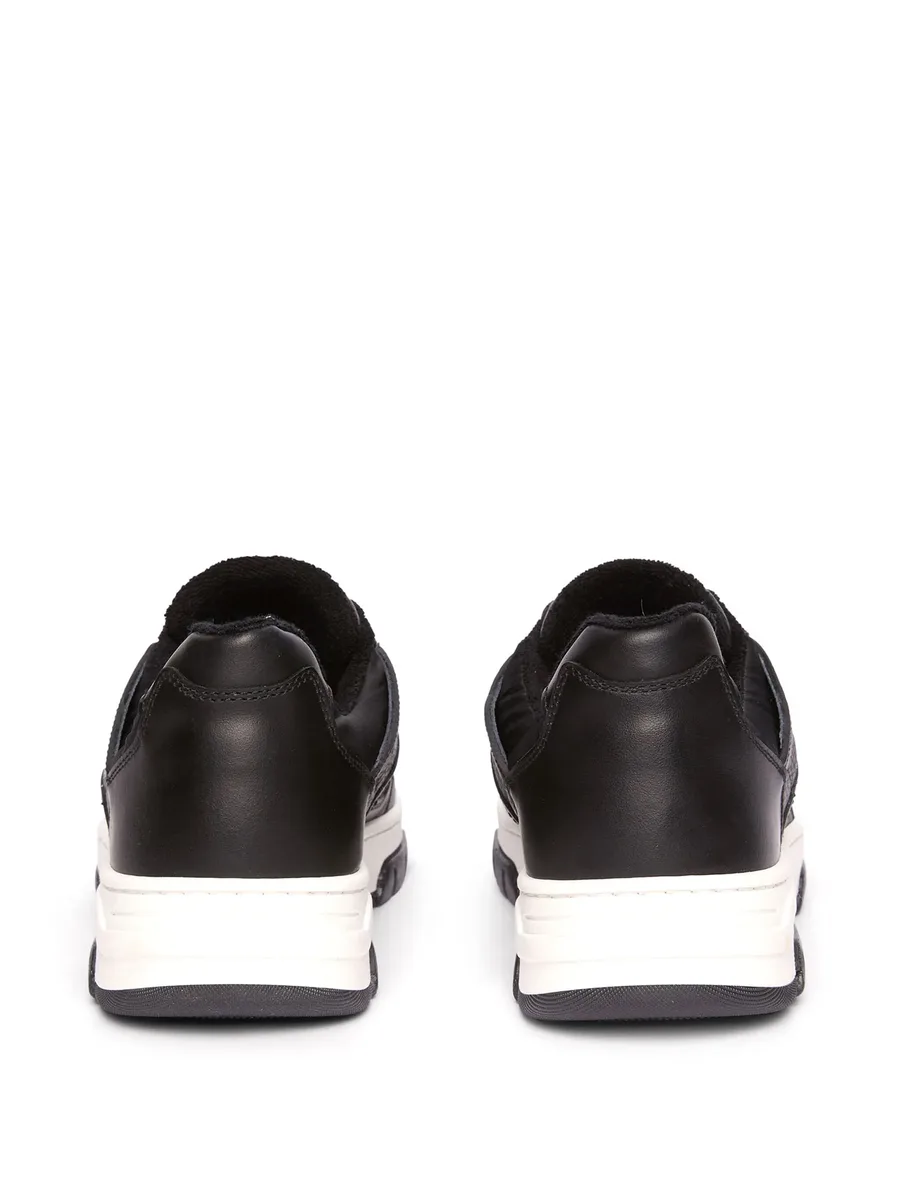 panelled leather sneakers 5