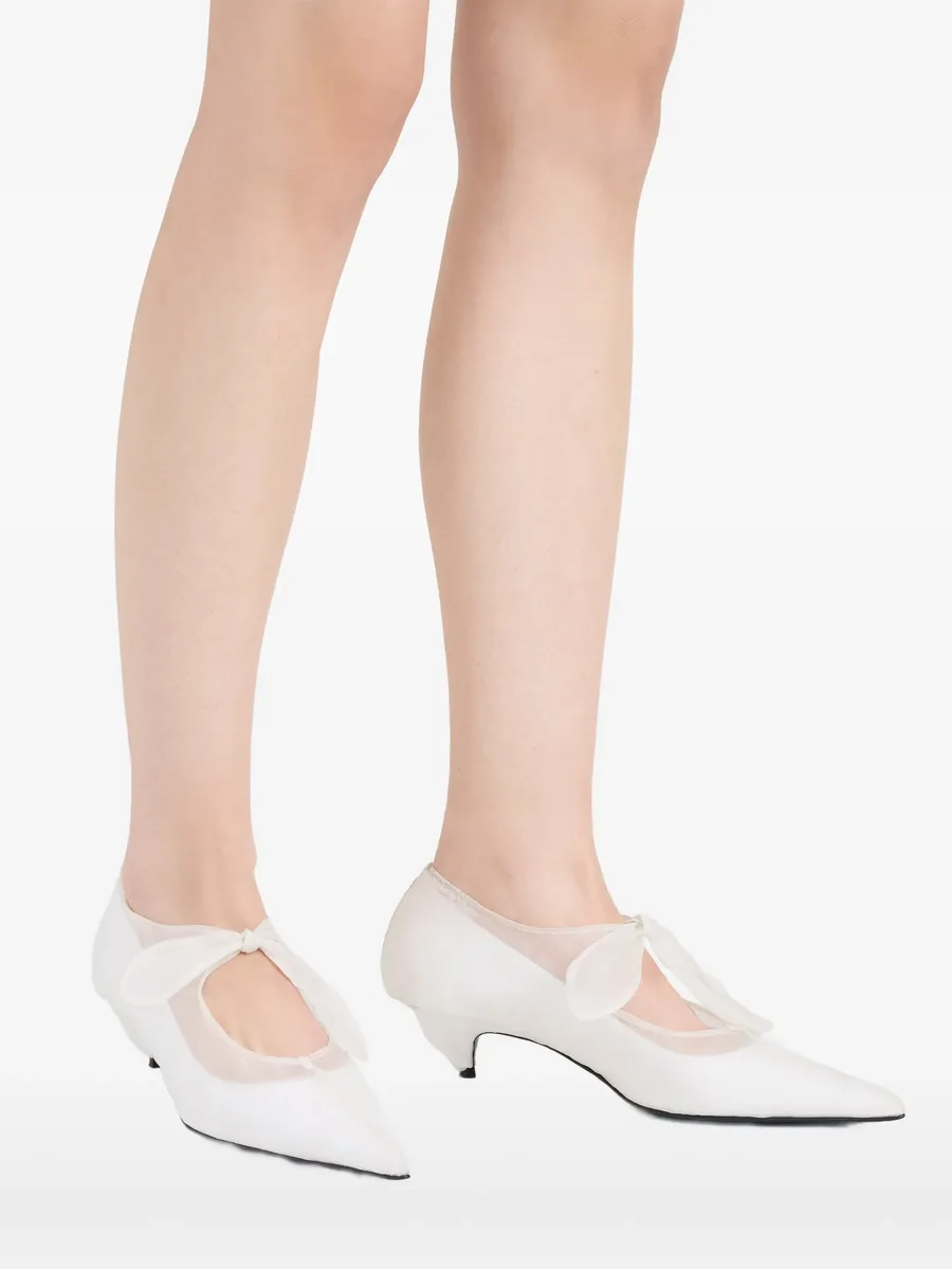 Slash organza pumps 8