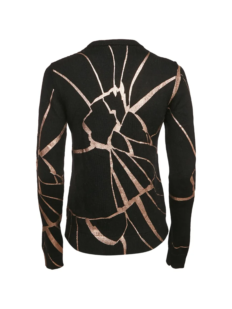 metallic-print wool sweater 3