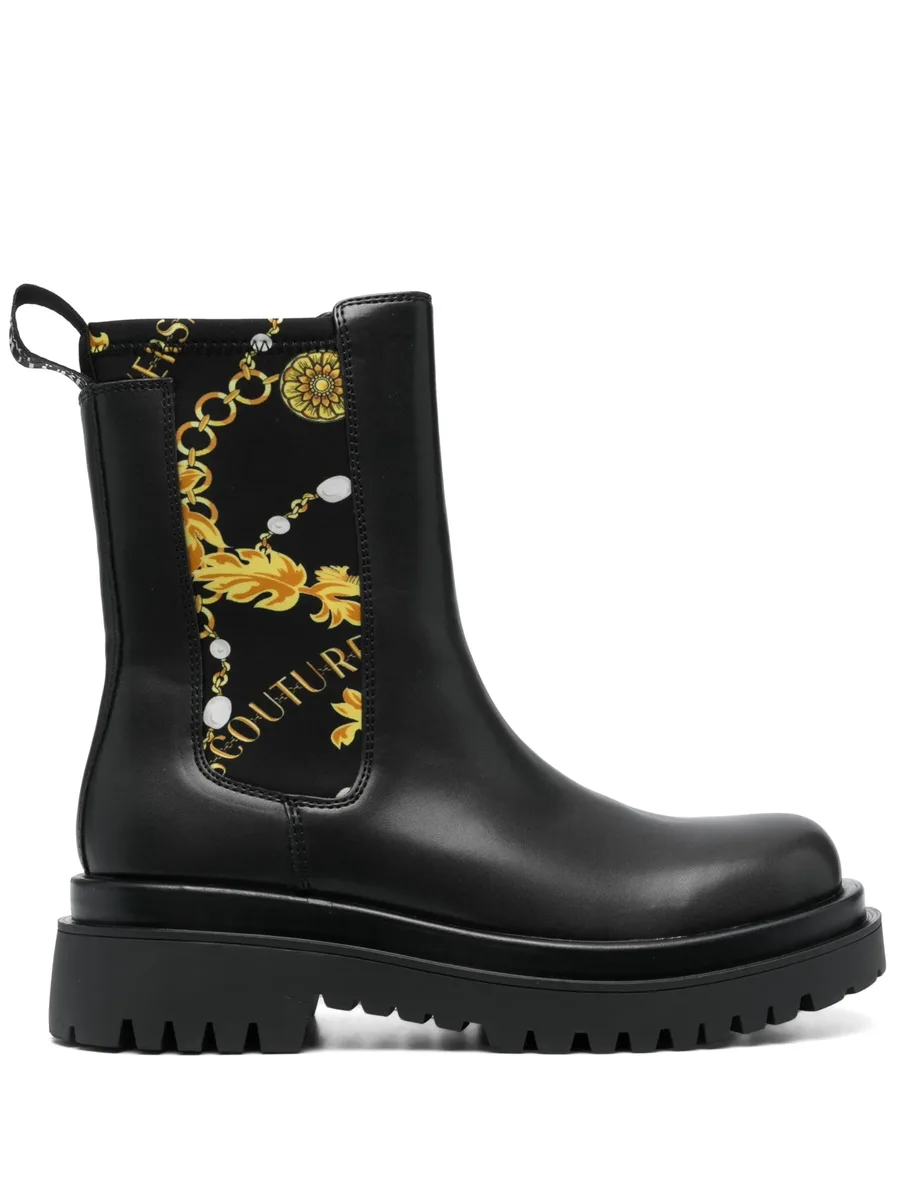 Baroque-print ankle boots 1