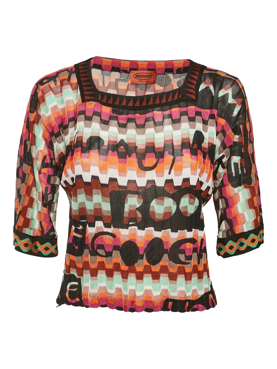zigzag-pattern knit top 2