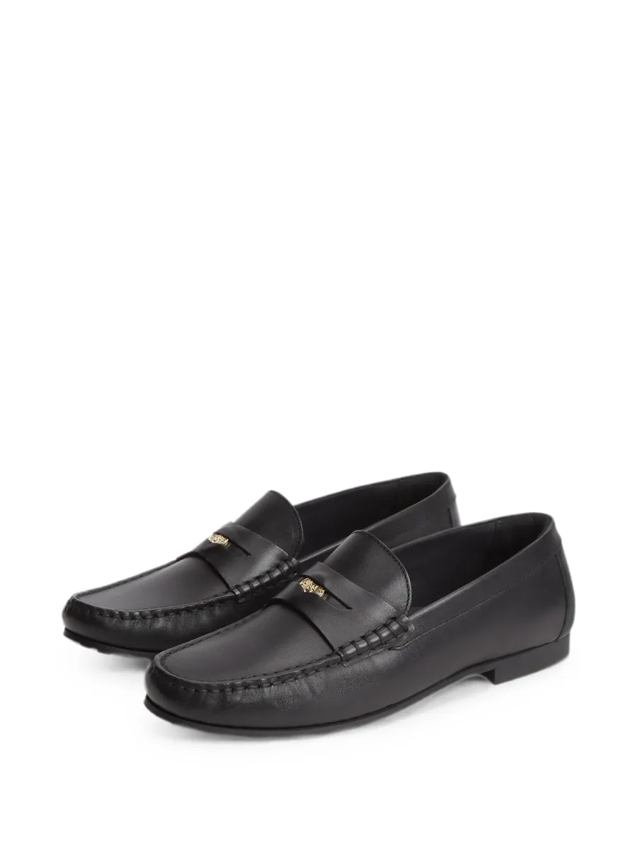 TH Monogram logo-plaque leather penny loafers 4