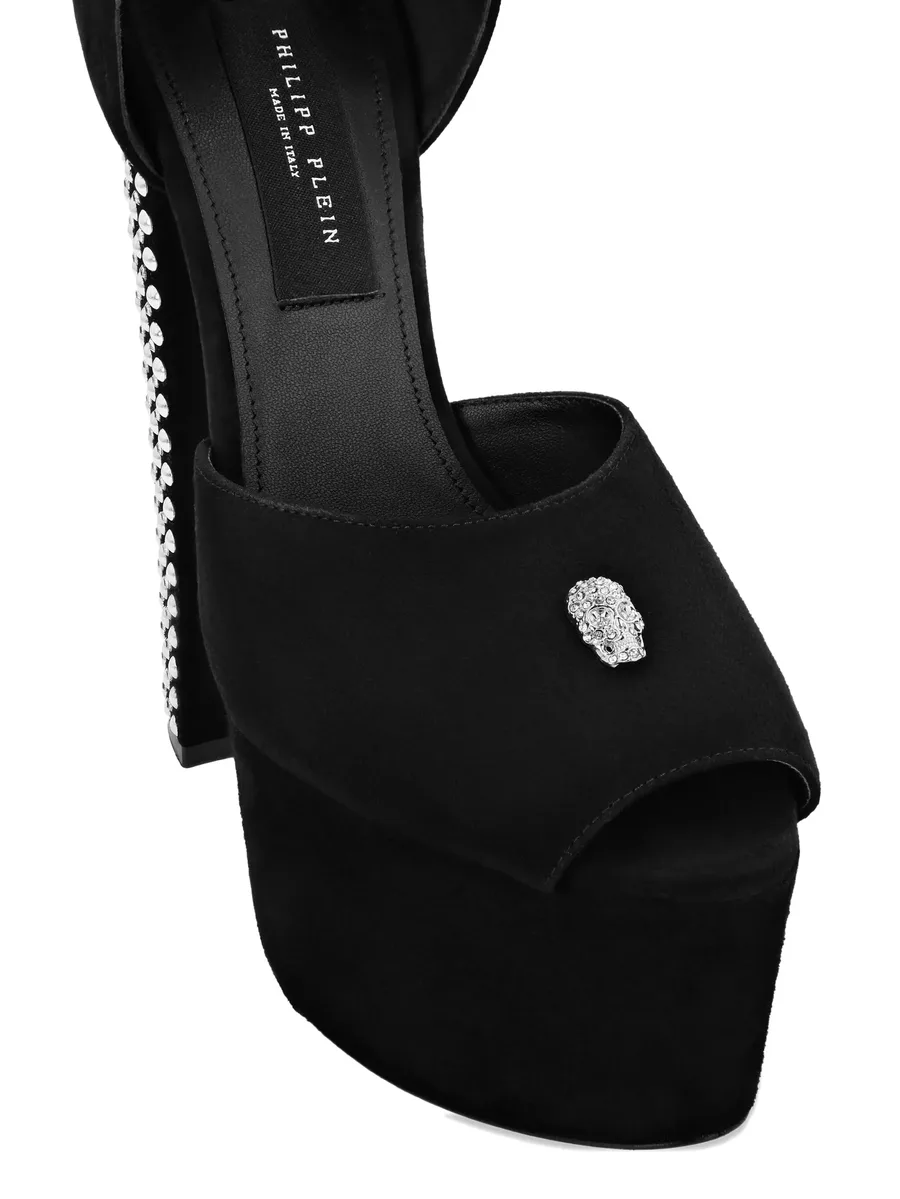 high heel platform sandals studs and strass 6