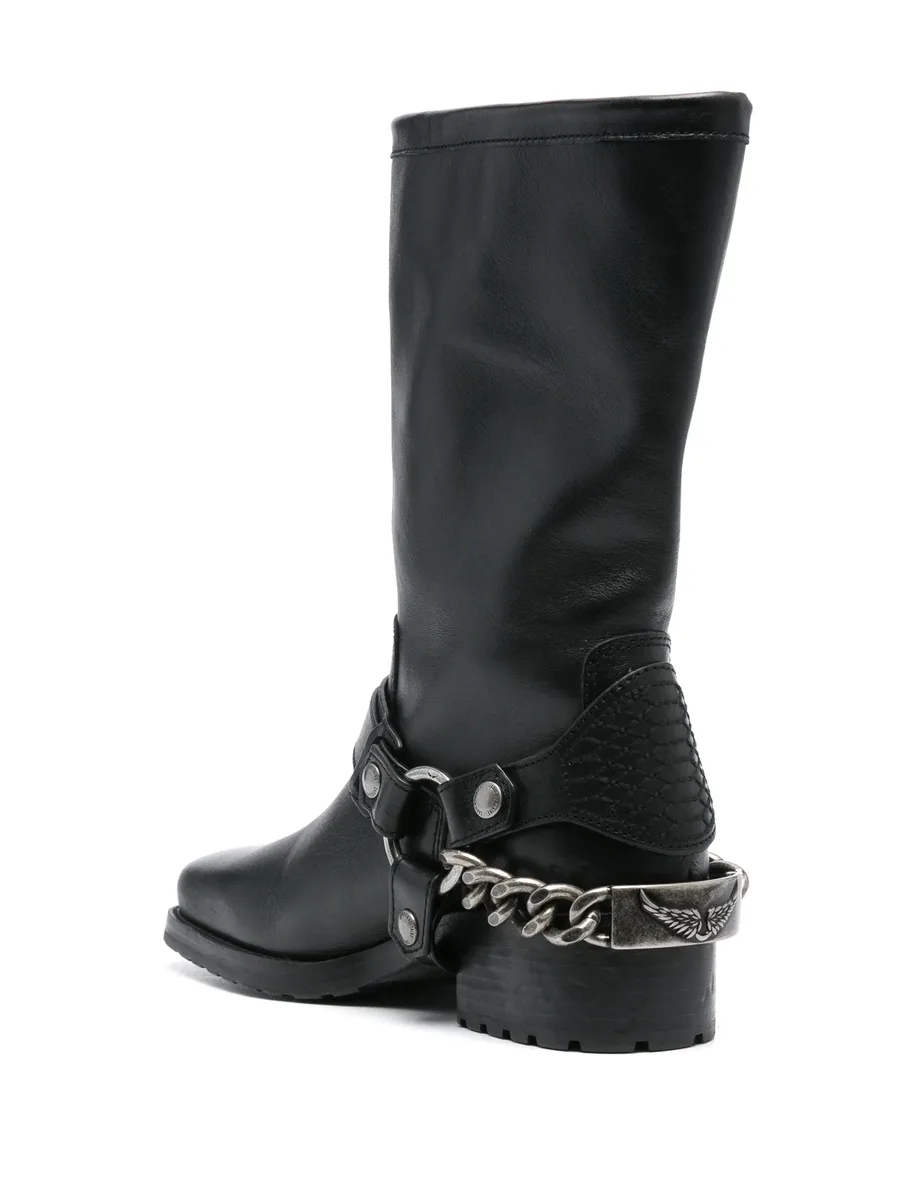 Igata leather biker boots 5