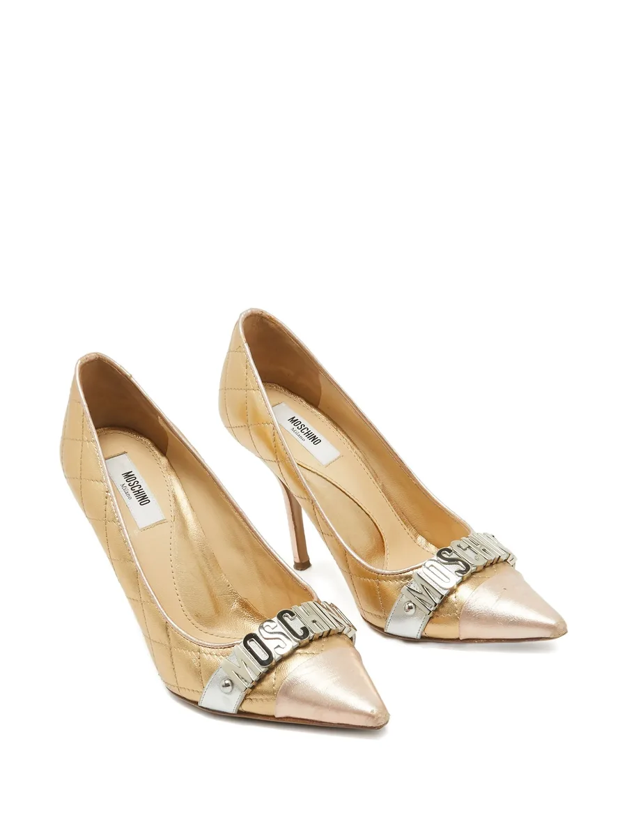 quilted logo pumps 3