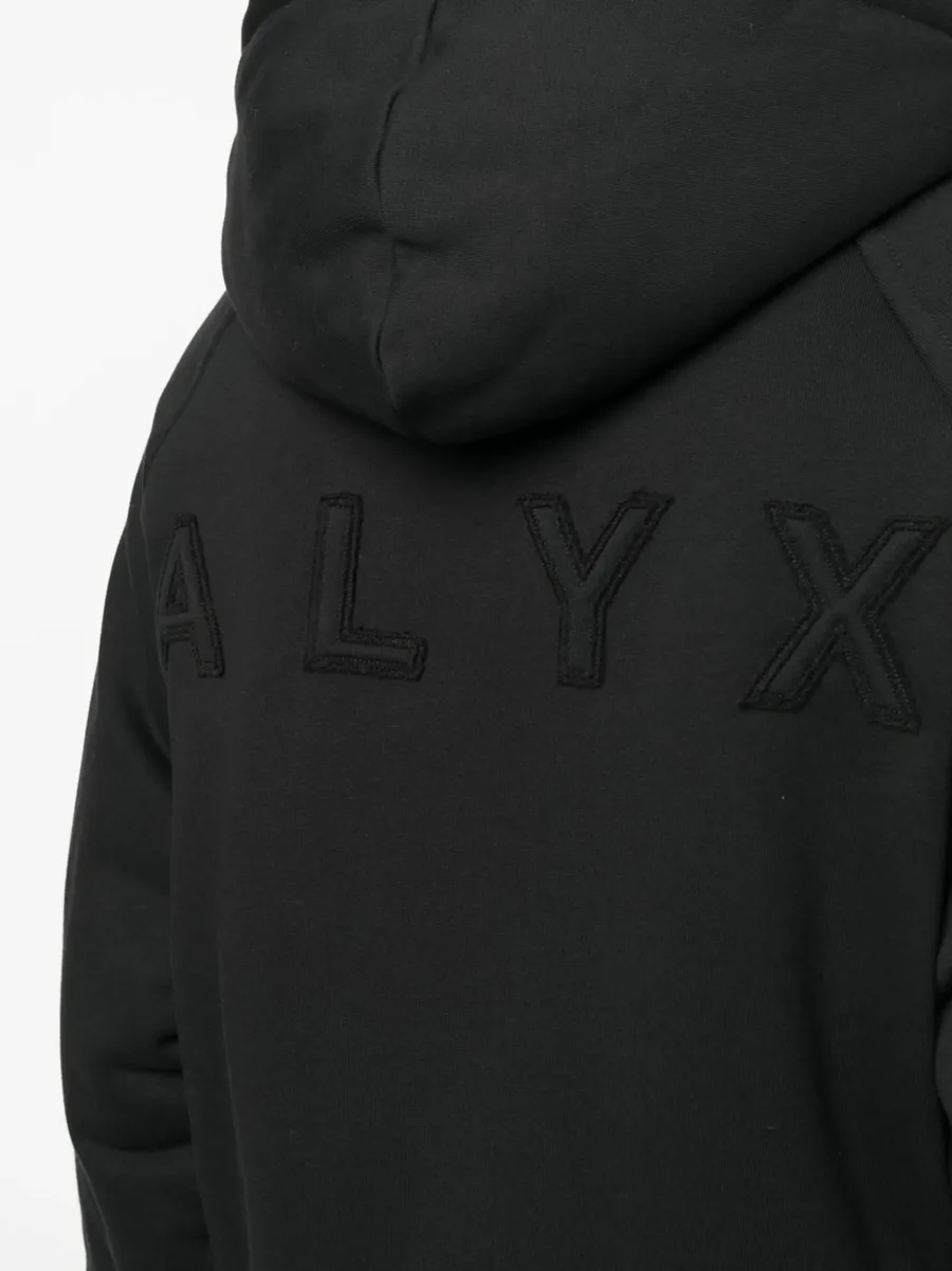 logo-embroidered hooded bomber jacket 10