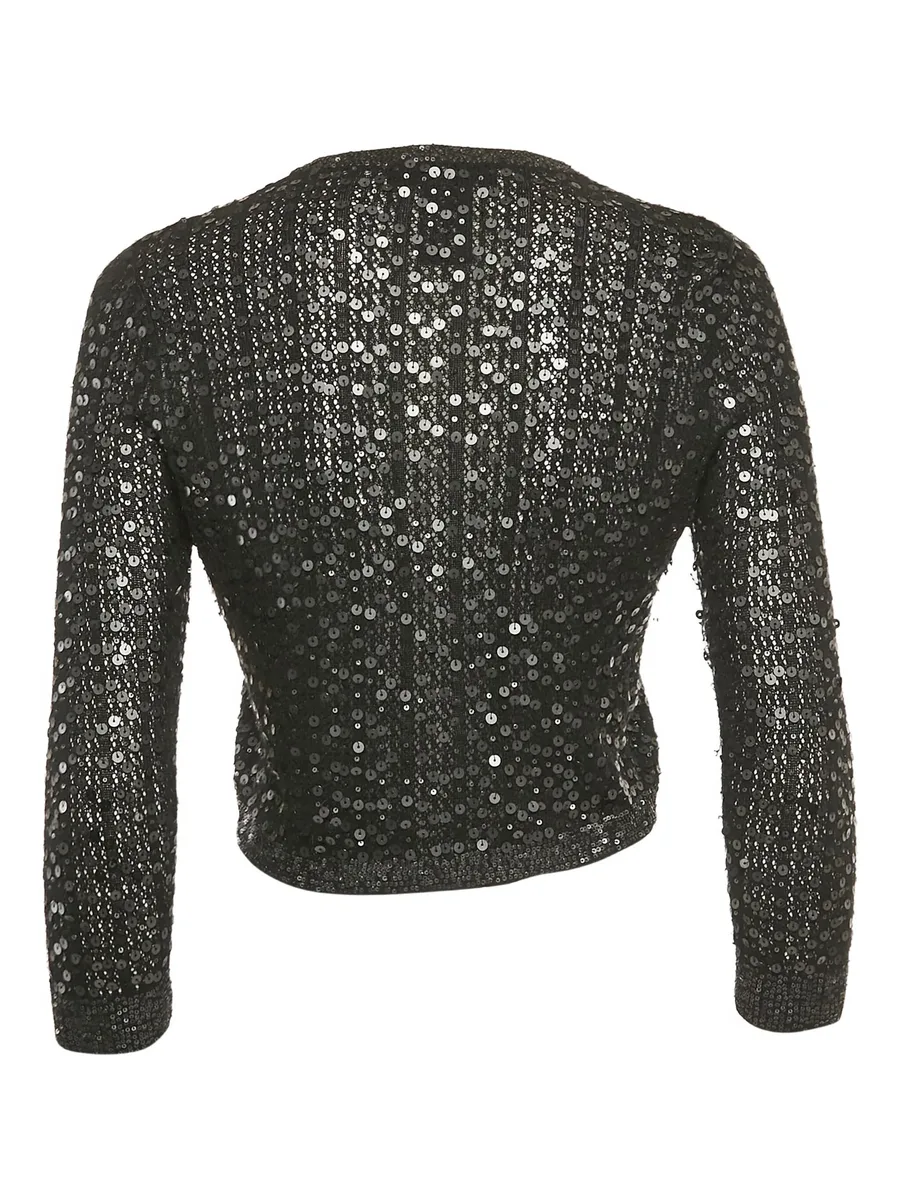 pre-owned sequin-embellished cardigan 4