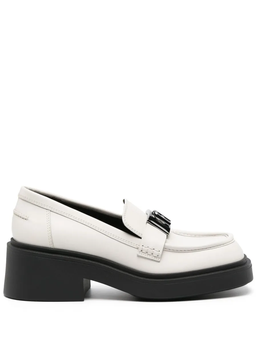 58mm logo-plaque leather loafers 1