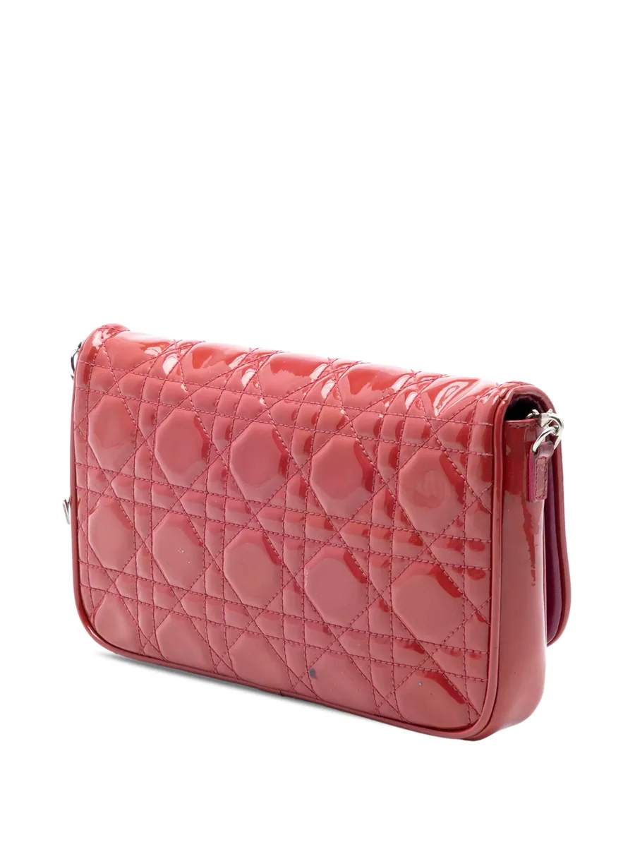 лакированная сумка через плечо Cannage Lady Dior Wallet on Chain (2011 год) 5