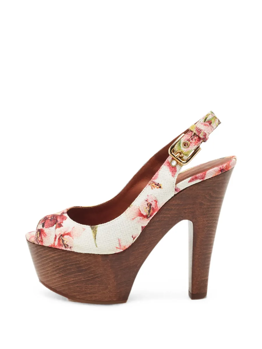 floral-print platform heeled sandals 1