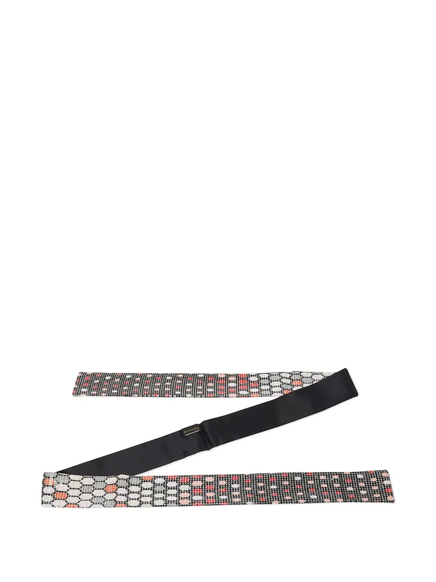 geometric-print silk scarf 1