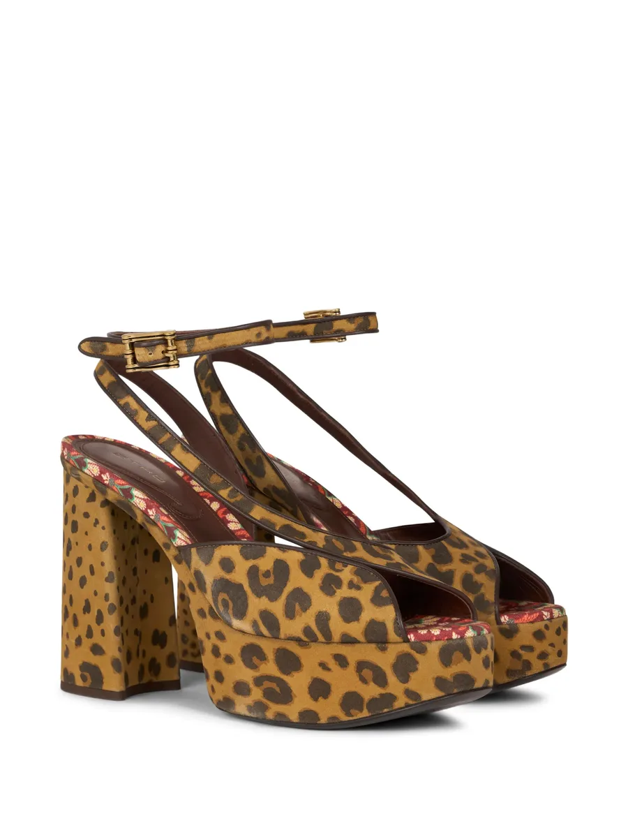 suede platform sandals with animal-motif 4