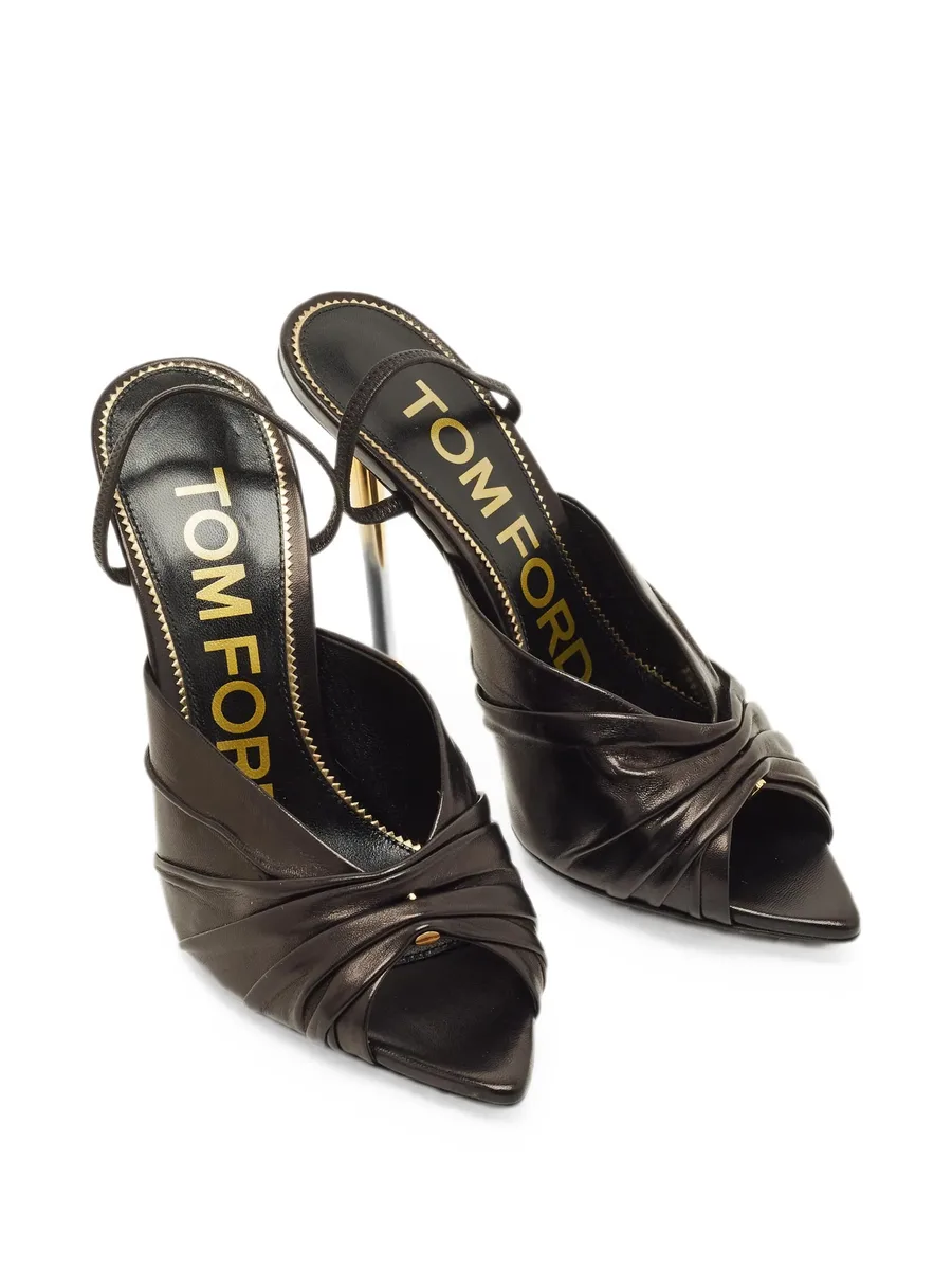 pleated slingback sandals 9
